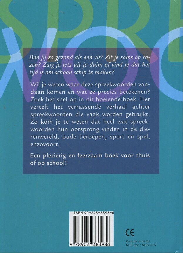 Eerste spreekwoordenboek voor kinderen achterkant