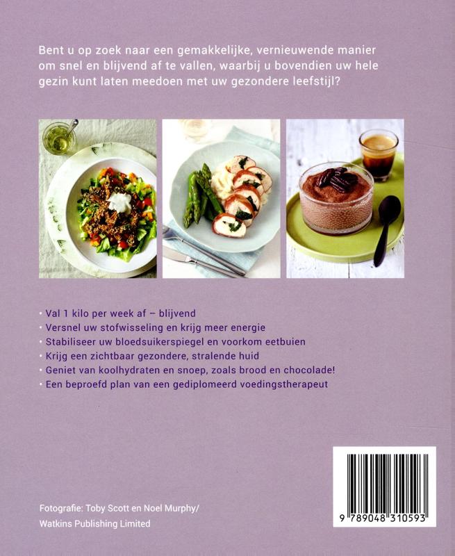 Het nieuwe koolhydraatarme kookboek achterkant