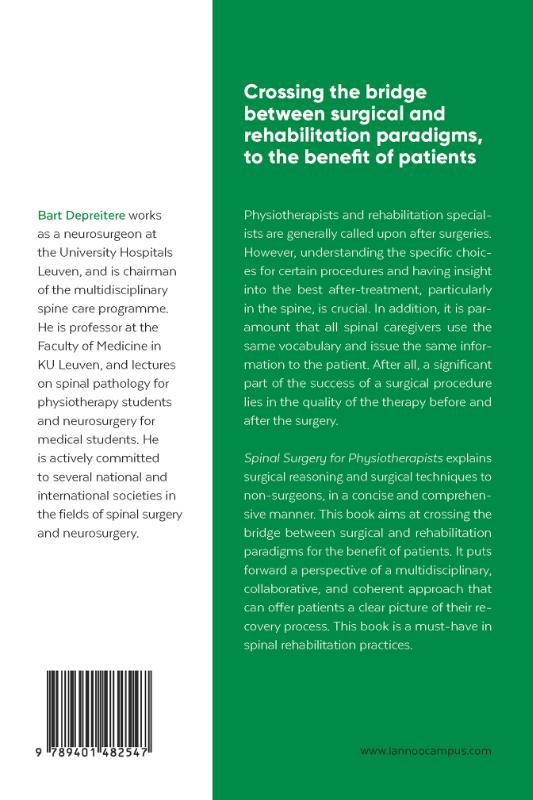 Spinal surgery for physiotherapists achterkant