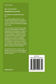 Sdu Commentaar Burgerlijk Procesrecht / SDU Commentaar achterkant
