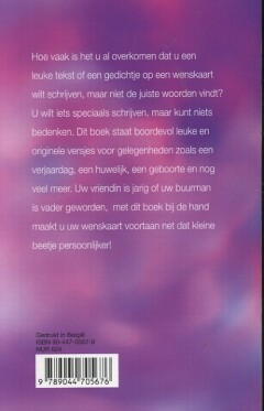 Mooie en originele wensen voor elke gelegenheid in dichtvorm achterkant