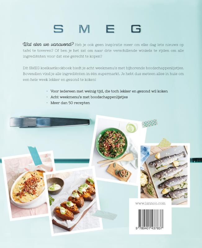 Het SMEG koelkastkookboek achterkant