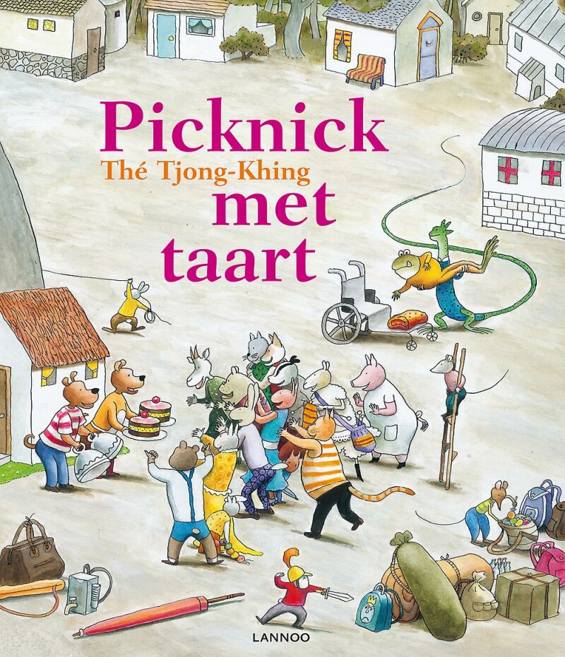 Picknick met taart achterkant