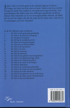 De Vijf 1 en het gestrande goudschip / De Vijf serie / 1 De Vijf 1 en het gestrande goudschip / De Vijf serie / 1 achterkant