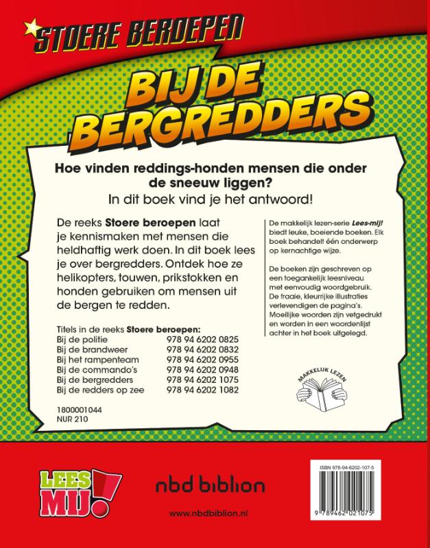 Stoere beroepen - Bij de bergredders achterkant