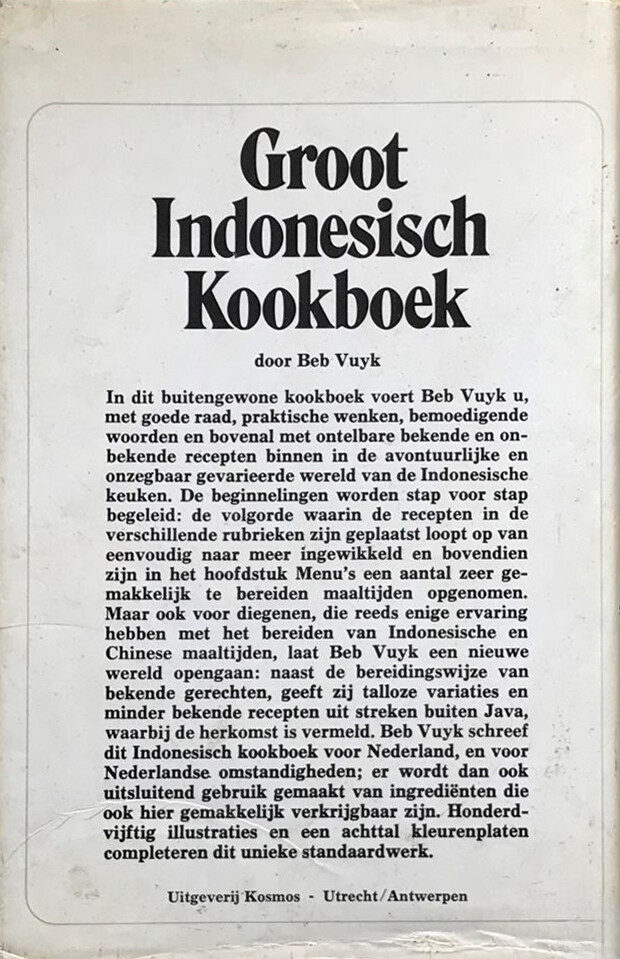 Groot Indonesisch kookboek achterkant