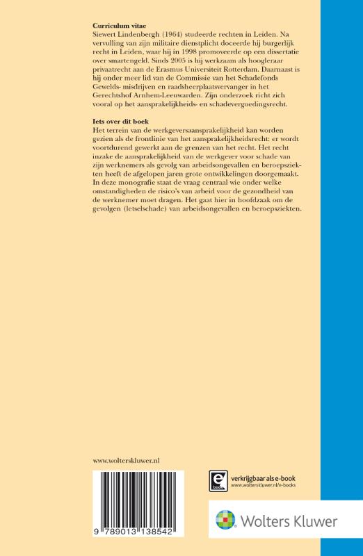 Arbeidsongevallen en beroepsziekten / Studiepockets privaatrecht achterkant