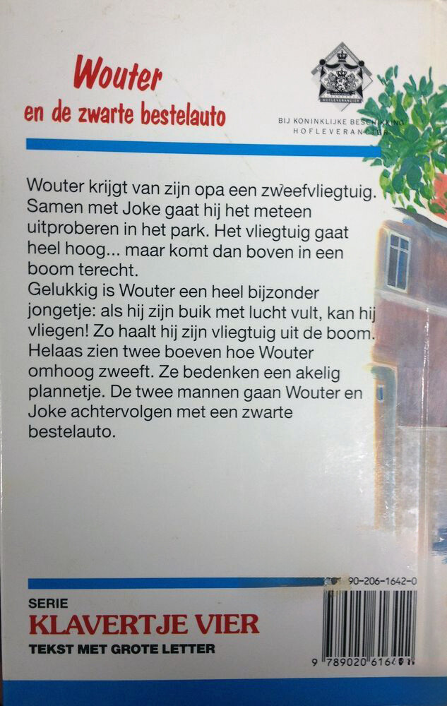 Wouter en de zwarte bestelauto / Klavertje vier / 7 achterkant