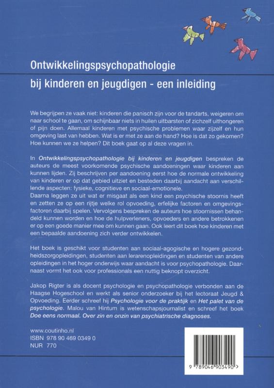 Ontwikkelingspsychopathologie bij kinderen en jeugdigen achterkant