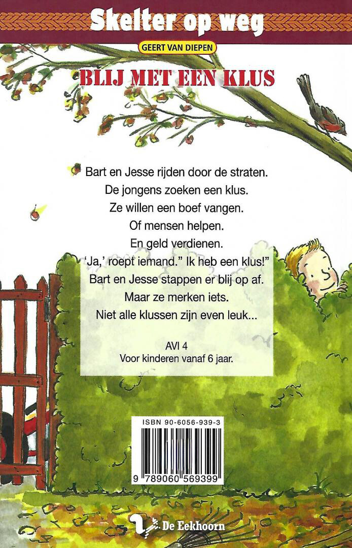 Skelter op weg Blij met een klus achterkant
