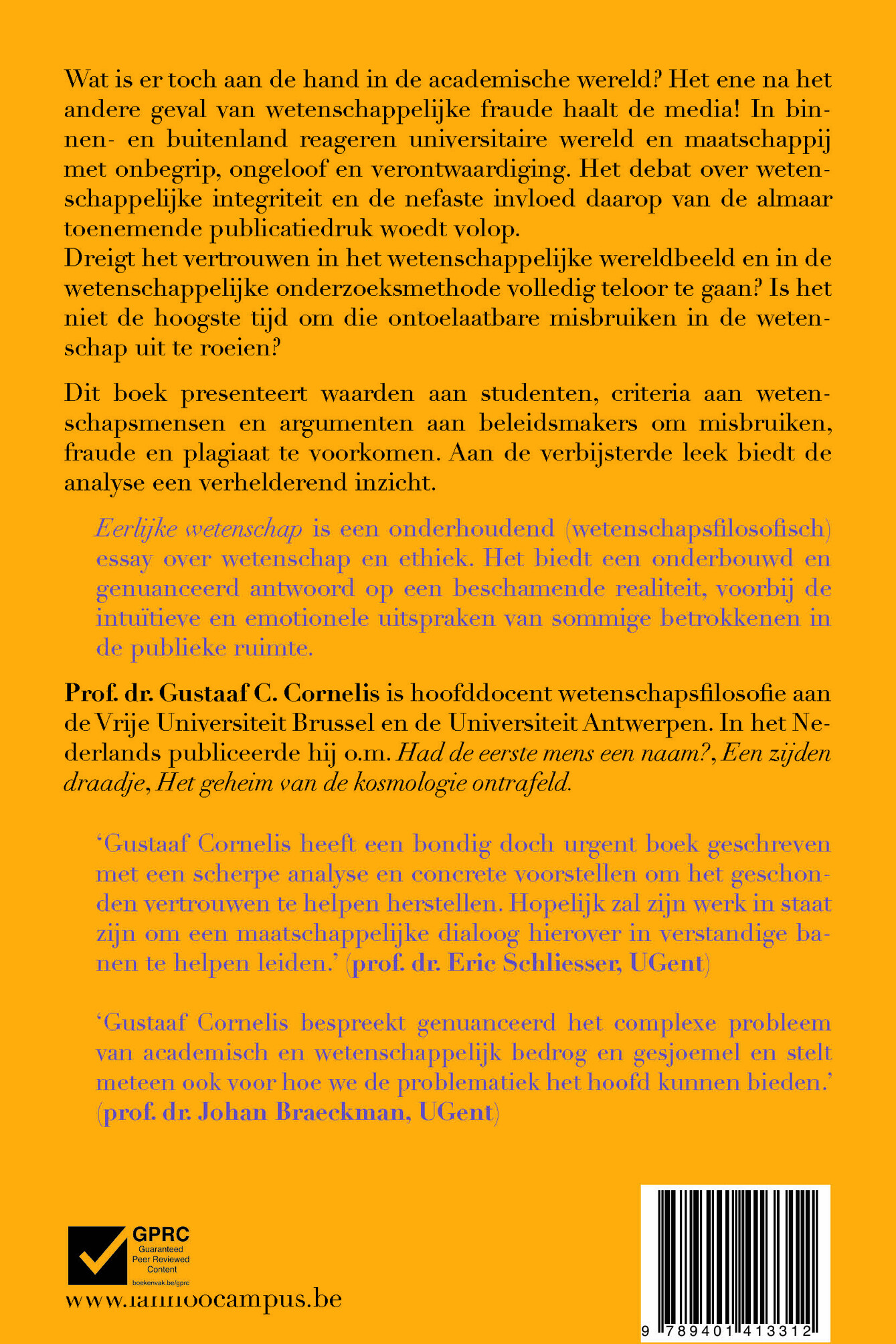 Eerlijke wetenschap achterkant