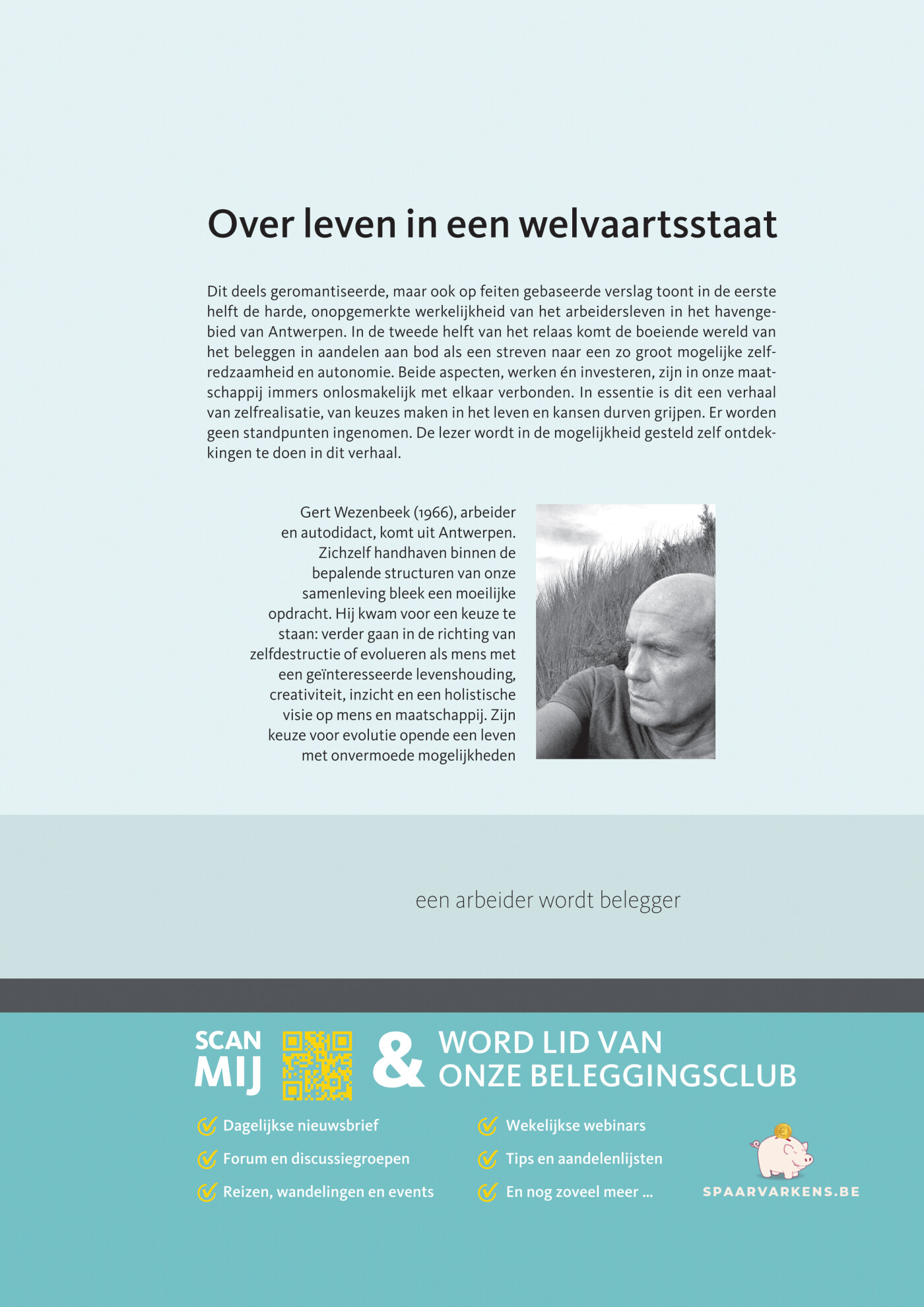 Over leven in een welvaartsstaat achterkant