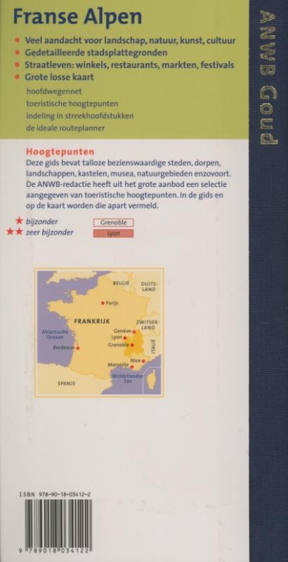 Franse Alpen / ANWB goud achterkant