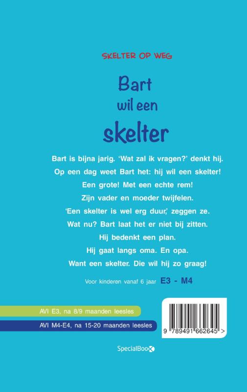 Bart wil een skelter / Skelter op weg / 1 achterkant