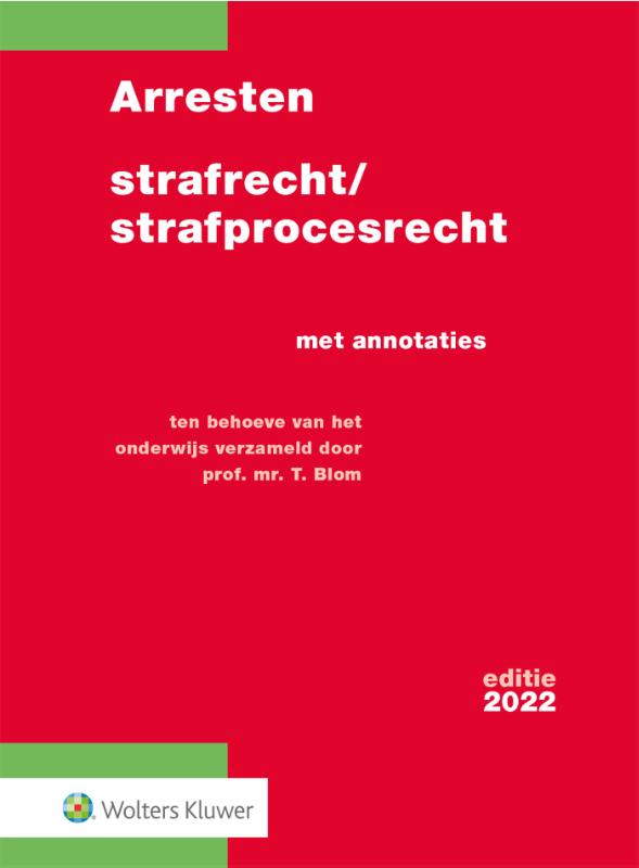 boekenbalie_9789013167337_cover Arresten strafrecht/strafprocesrecht 2022
