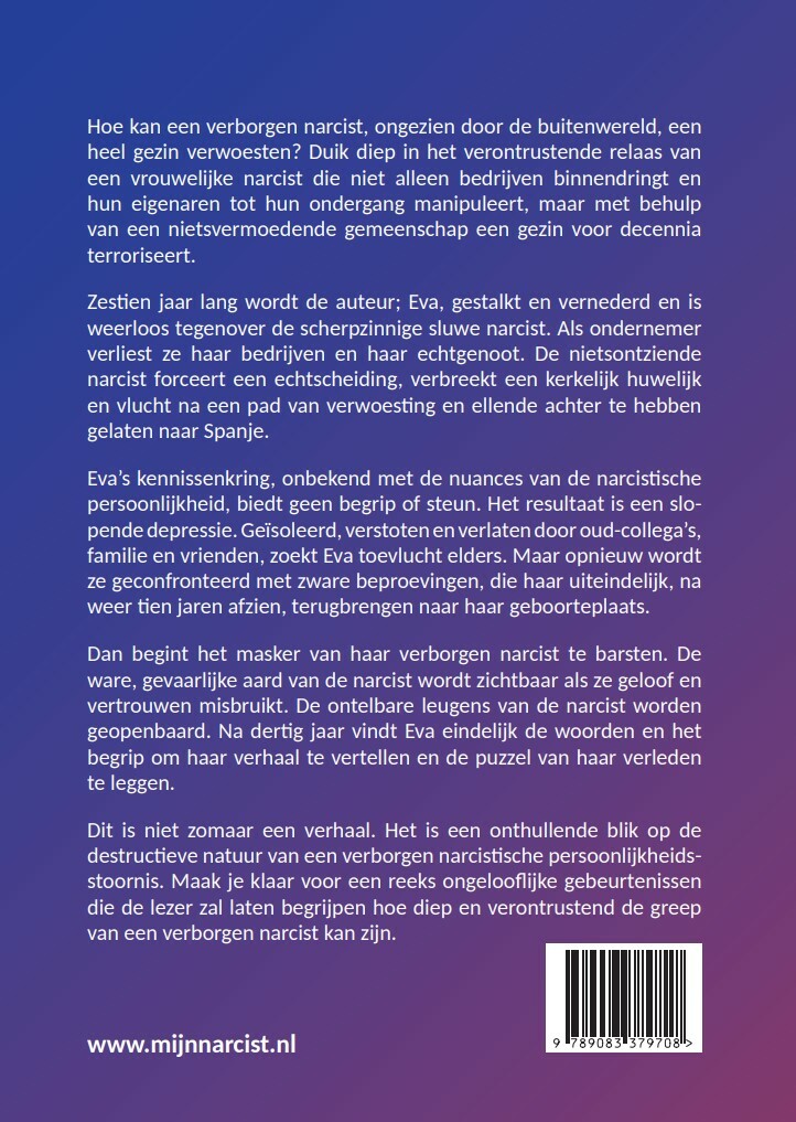IN DE SCHADUW VAN HET NARCISTISCH DOOLHOF / Mijn Narcist / 1 achterkant