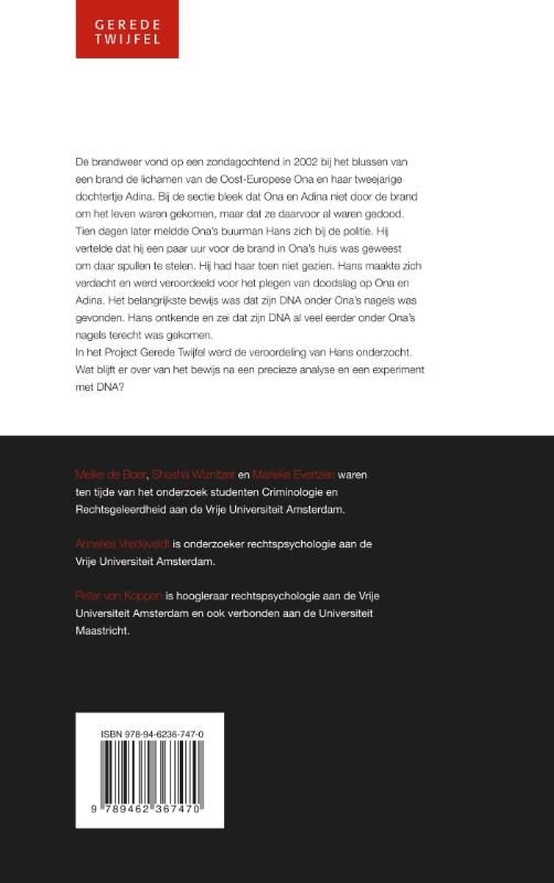 De gescheurde nagel / Gerede Twijfel achterkant