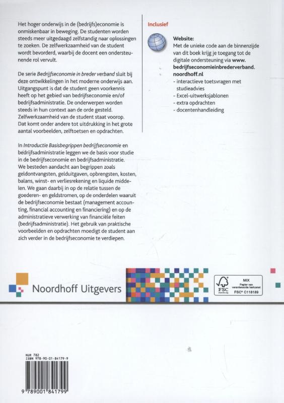 Introductie basisbegrippen bedrijfseconomie & bedrijfsadministratie / Bedrijfseconomie in breder verband Introductie basisbegrippen bedrijfseconomie & bedrijfsadministratie / Bedrijfseconomie in breder verband achterkant