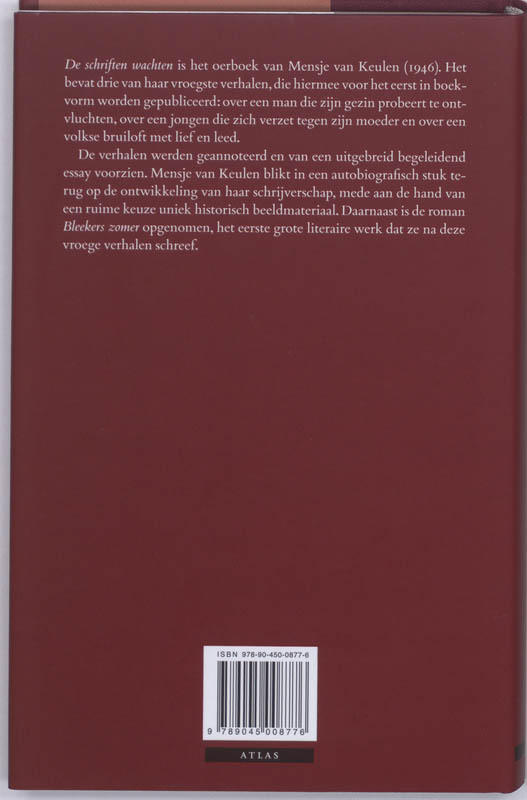 De schriften wachten / Oerboek achterkant