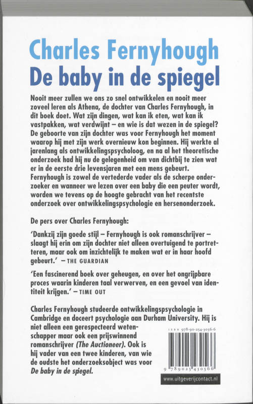 Baby in de spiegel achterkant