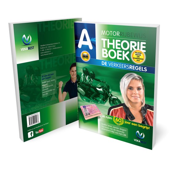 Motor Theorieboek 2025 - Rijbewijs A - CBR Motor Theorie Boek - VekaBest