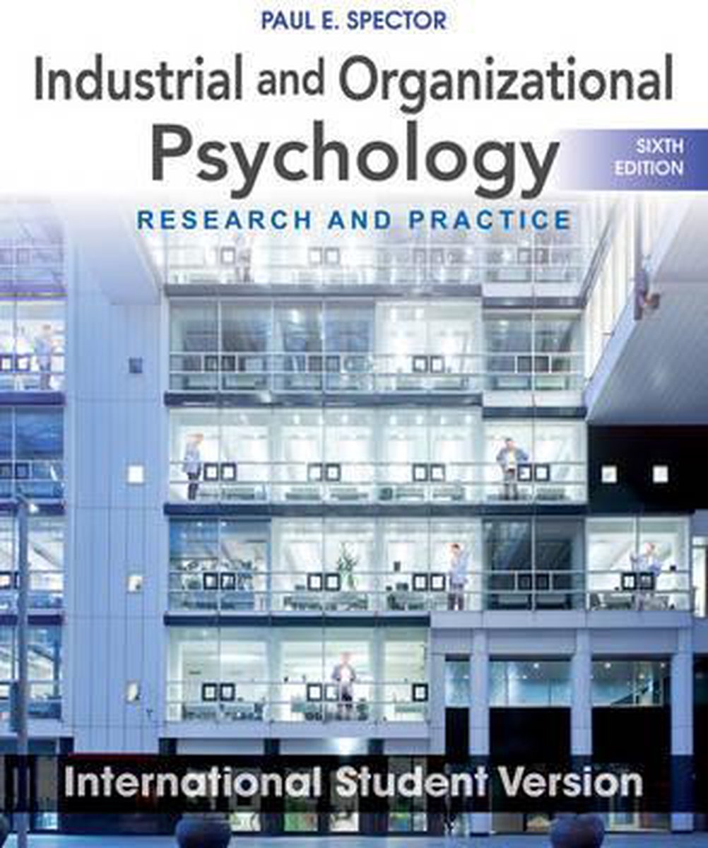 Paul E. Spector Industrial And Organizational Psychology