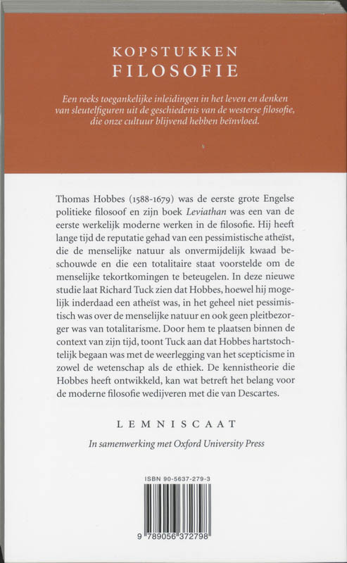 Hobbes / Kopstukken Filosofie achterkant