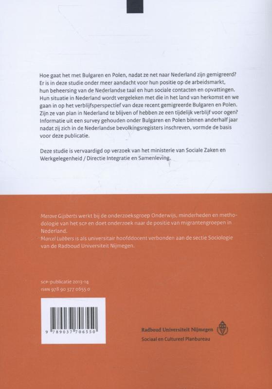 SCP-publicatie 2013-14 - Nieuw in Nederland achterkant