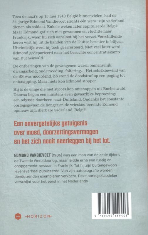 Ik was de enige die ontsnapte uit Buchenwald Ik was de enige die ontsnapte uit Buchenwald achterkant