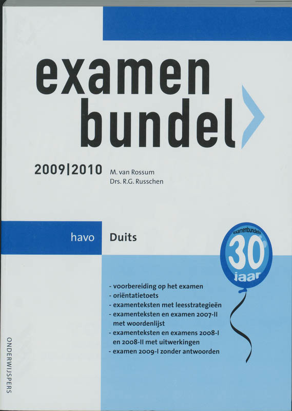 Examenbundel / 2009/2010 Havo Duits