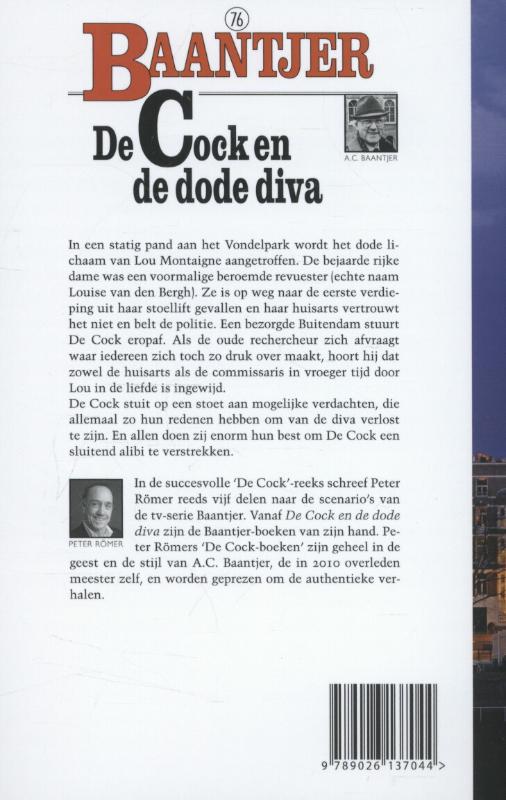 De Cock en de dode diva / Baantjer / 76 achterkant