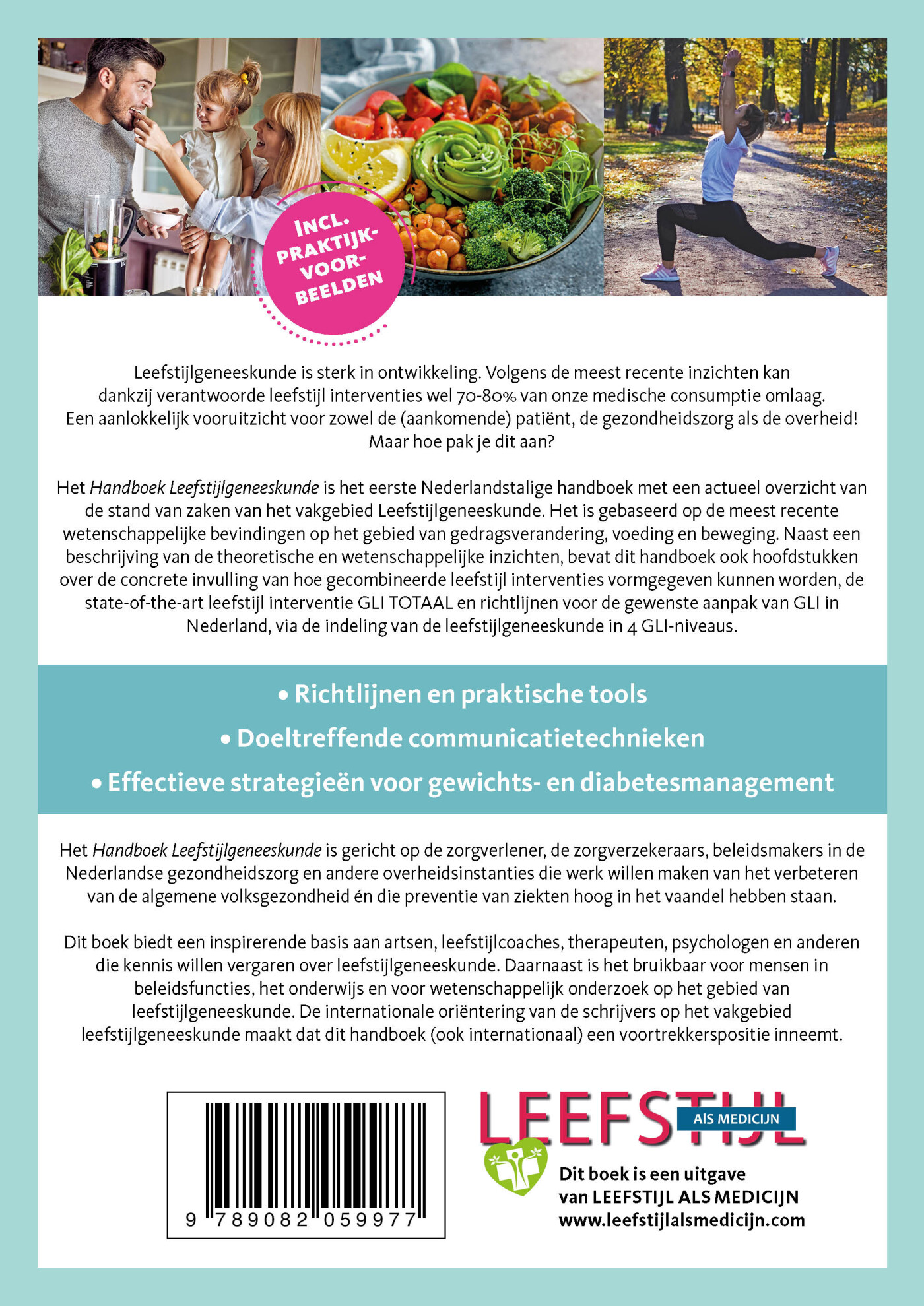 Handboek leefstijlgeneeskunde / Leefstijl als Medicijn achterkant