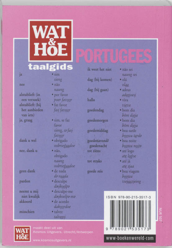 Wat & Hoe taalgids Portugees / Wat & Hoe taalgids achterkant