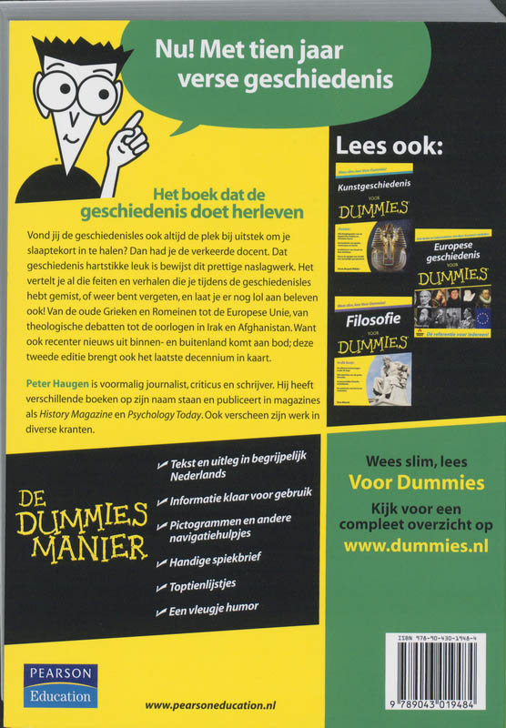 Voor Dummies - Geschiedenis voor Dummies achterkant