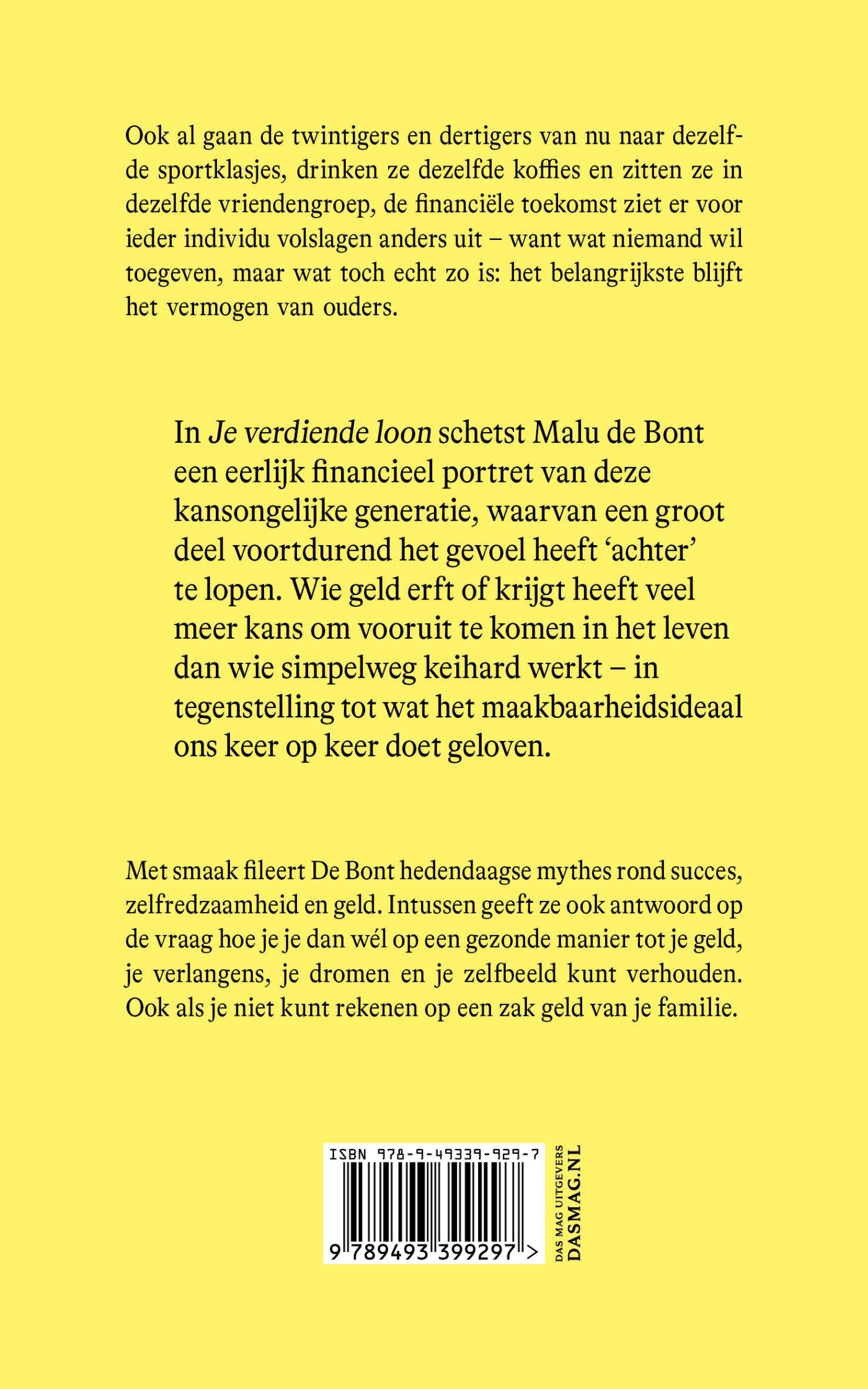 Je verdiende loon achterkant