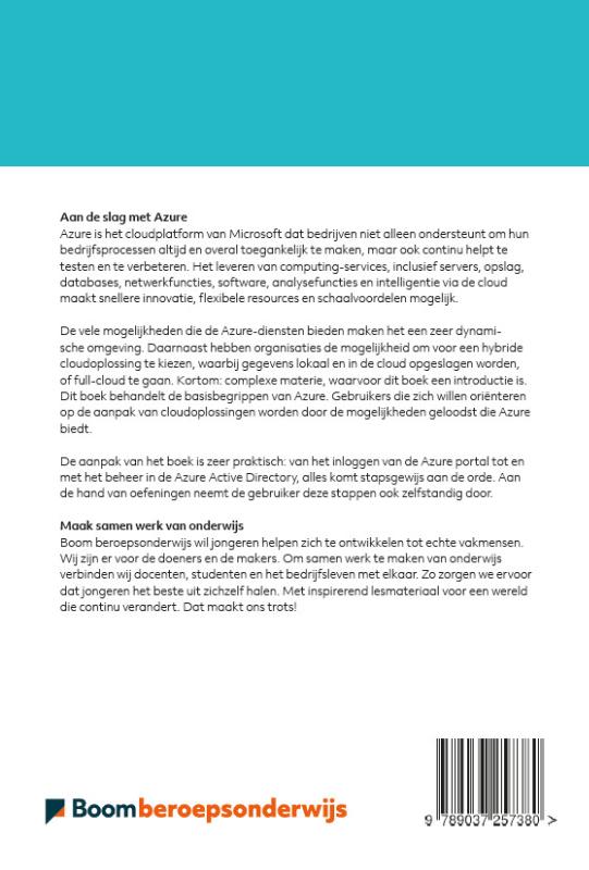 AAN DE SLAG MET AZURE achterkant