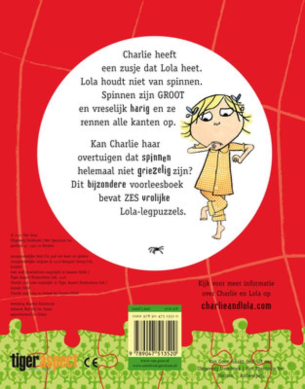 Charlie en Lola Ik ben nou eenmaal niet zo dol op spinnen Charlie en Lola Ik ben nou eenmaal niet zo dol op spinnen achterkant