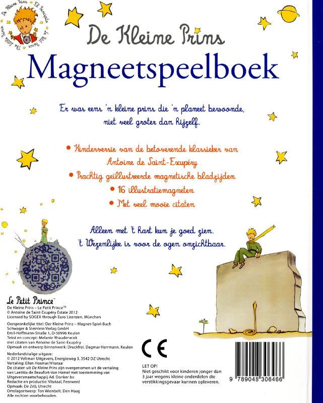 De Kleine Prins - Magneetspeelboek achterkant