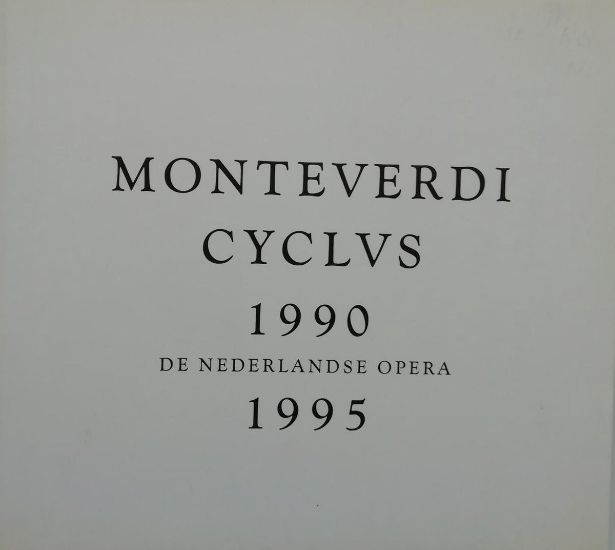Monteverdi cyclus 1990-1995