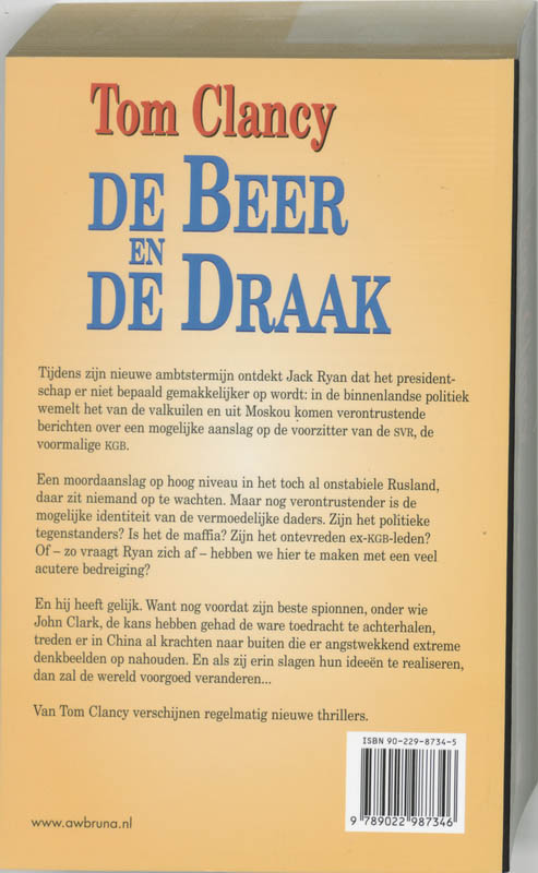 De beer en de draak / Jack Ryan & co / 11 De beer en de draak / Jack Ryan & co / 11 achterkant