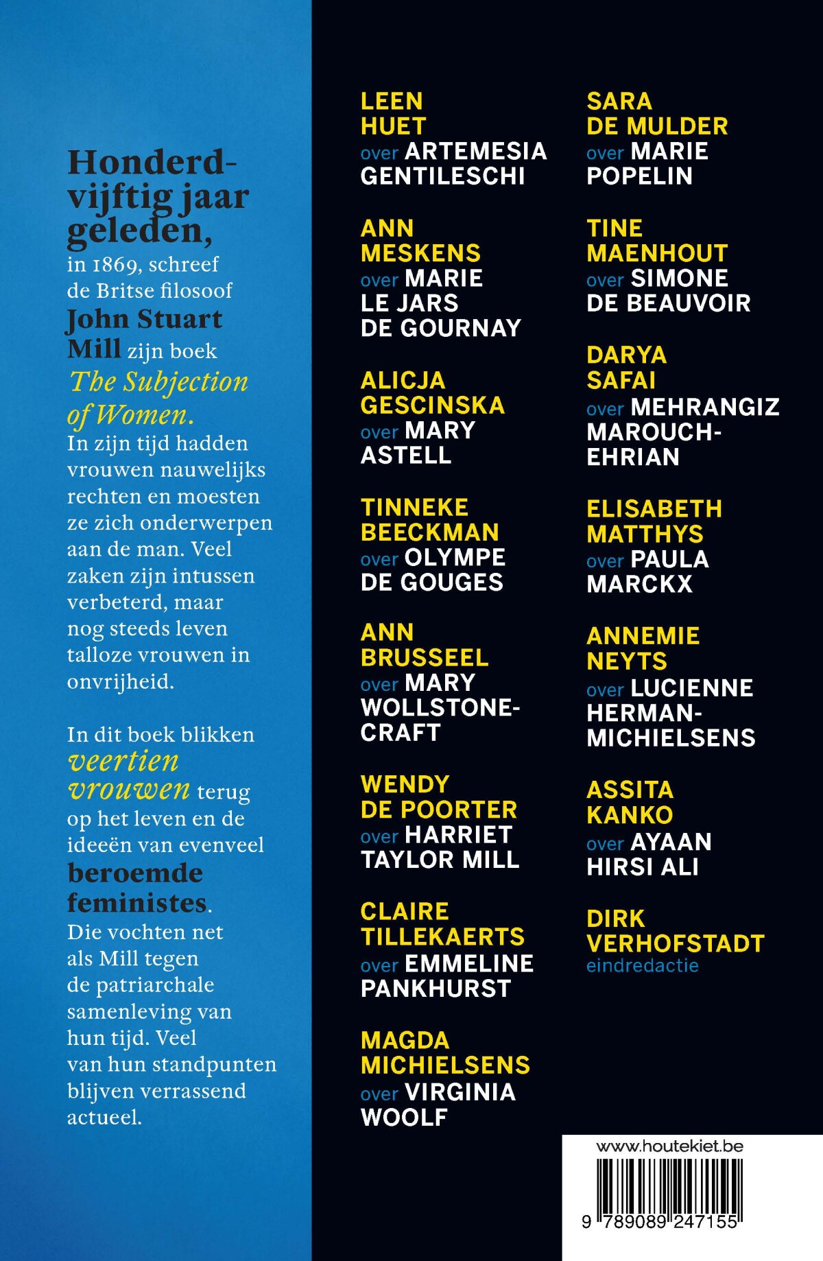 Beroemde feministes achterkant