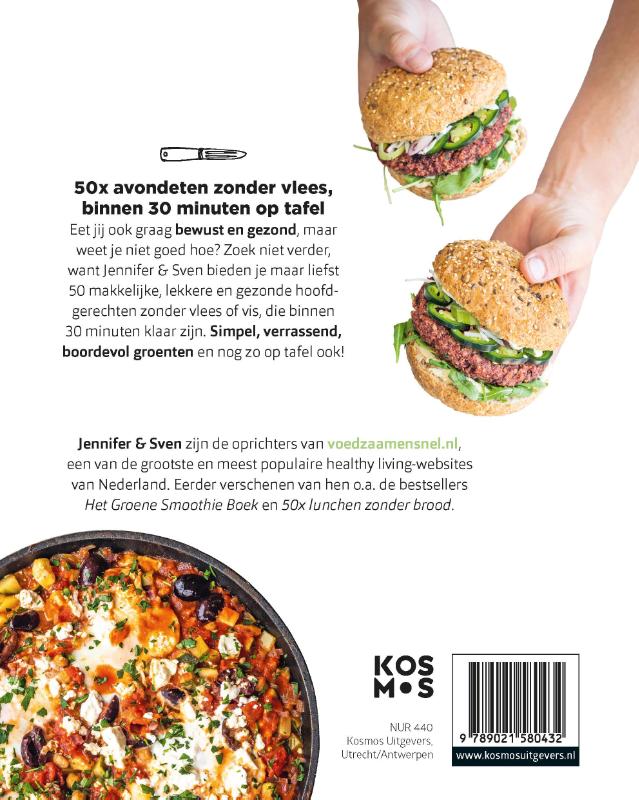 50x avondeten zonder vlees / Voedzaam & snel achterkant