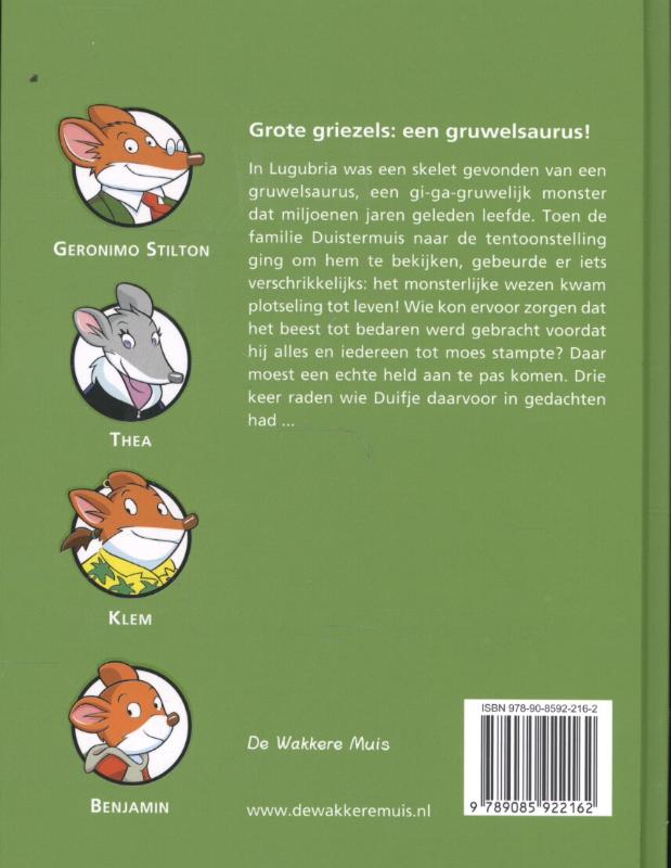 Geronimo Stilton - Grote griezels: een gruwelsaurus! achterkant