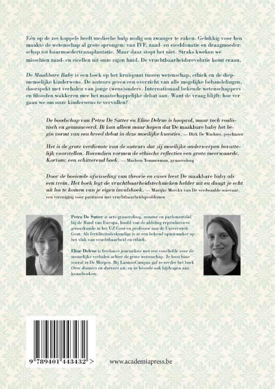 De maakbare baby achterkant