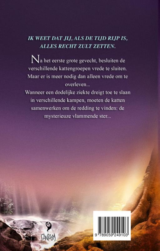 De vlammende ster / Warrior Cats het ontstaan van de clans / 4 achterkant