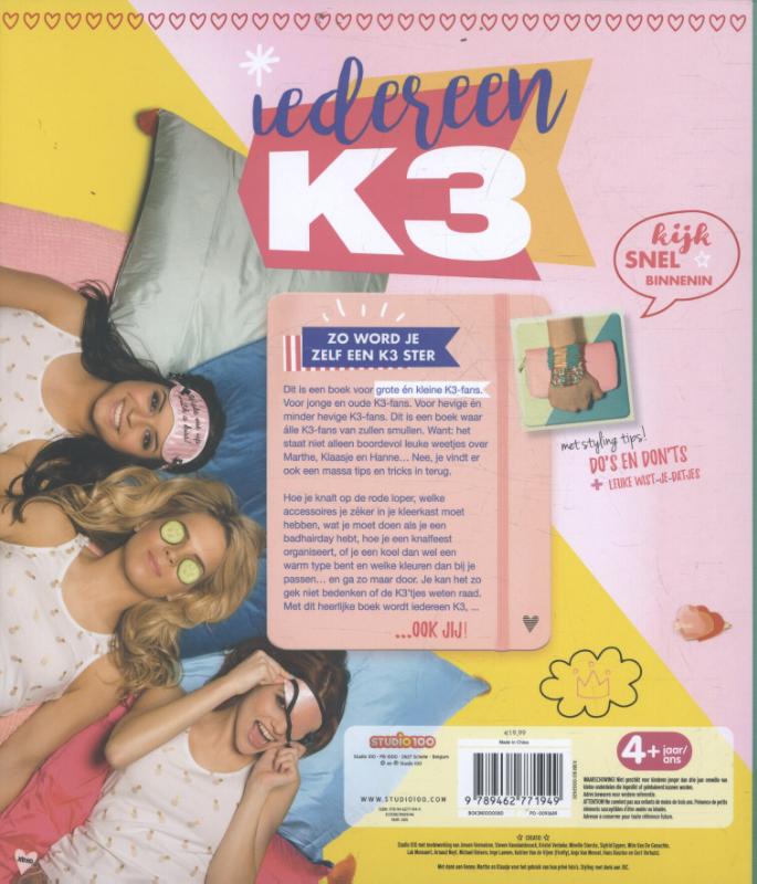 K3  -   Iedereen K3 - Meisjes achterkant