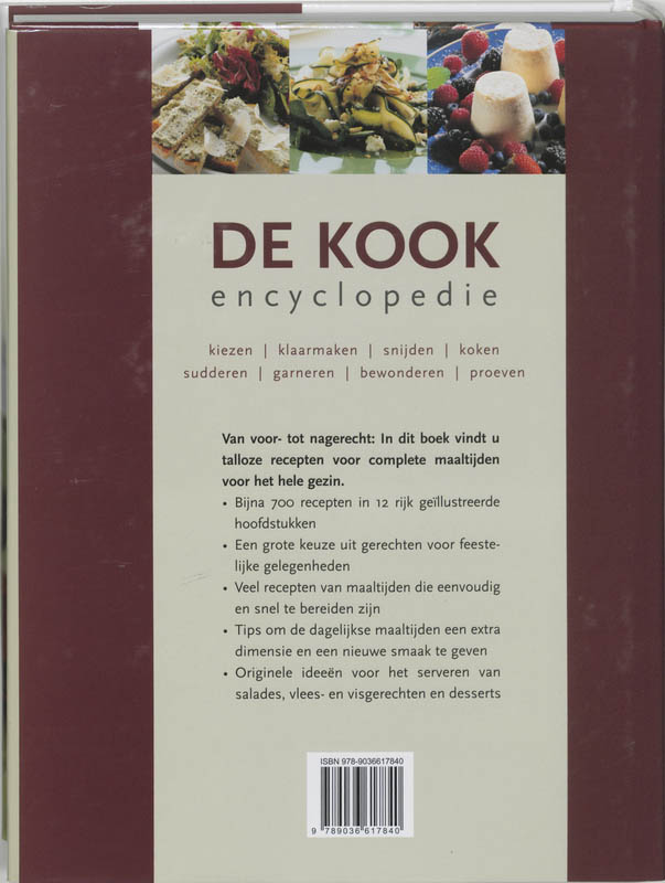Kook Encyclopedie / Druk Heruitgave Kook Encyclopedie / Druk Heruitgave achterkant