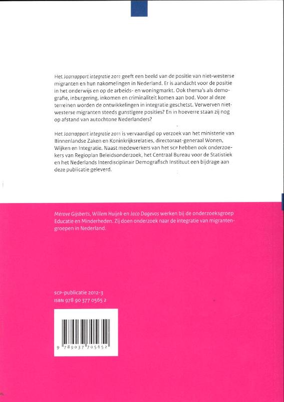 Jaarrapport integratie 2011 Jaarrapport integratie 2011 achterkant