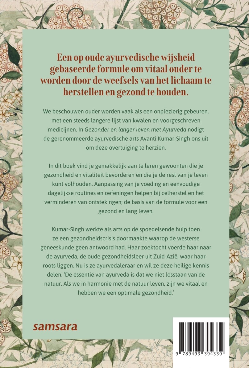 Gezonder en langer leven met Ayurveda achterkant