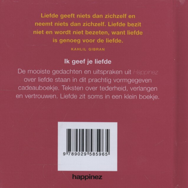Ik geef je liefde / Happinez achterkant